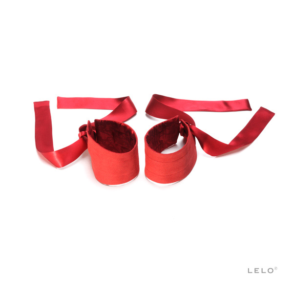 瑞典LELO 情趣絲帶手銬 紅色【手銬】