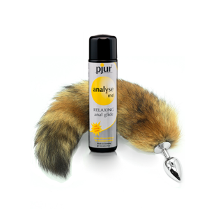 小狐狸尾巴金屬肛栓-Pjur-肛交特級矽性潤滑劑優惠組-300x300